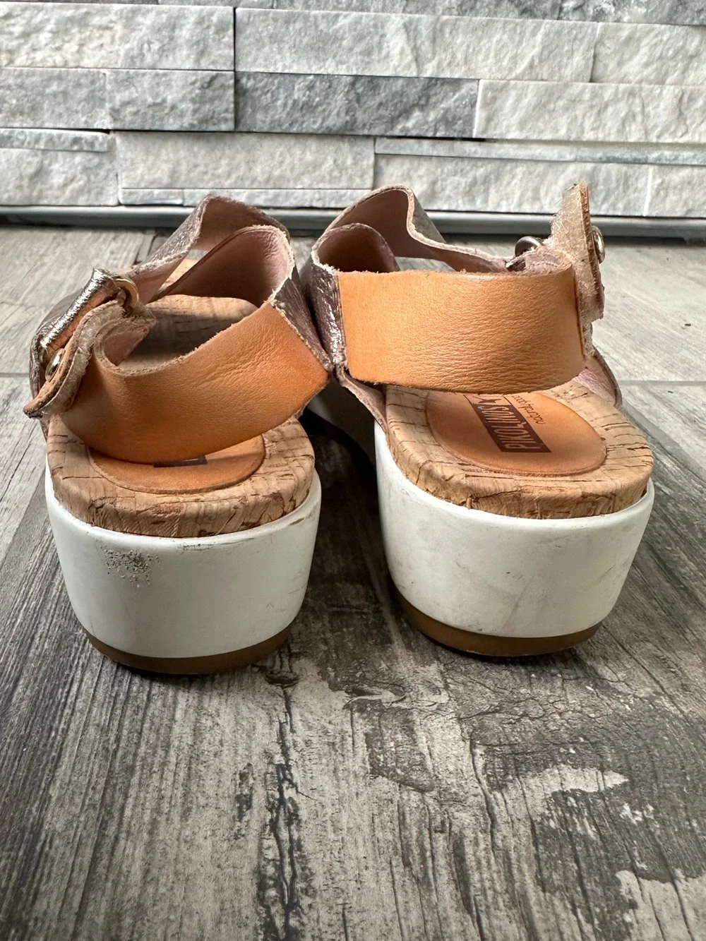 Pikolinos  Leather Cork Wedge Sandals Size 36
